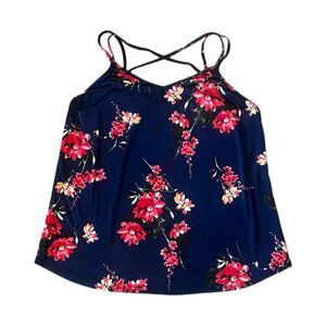 Blue floral tank too